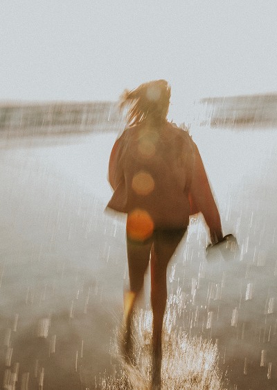 Splash in the sea at Fistral Beach